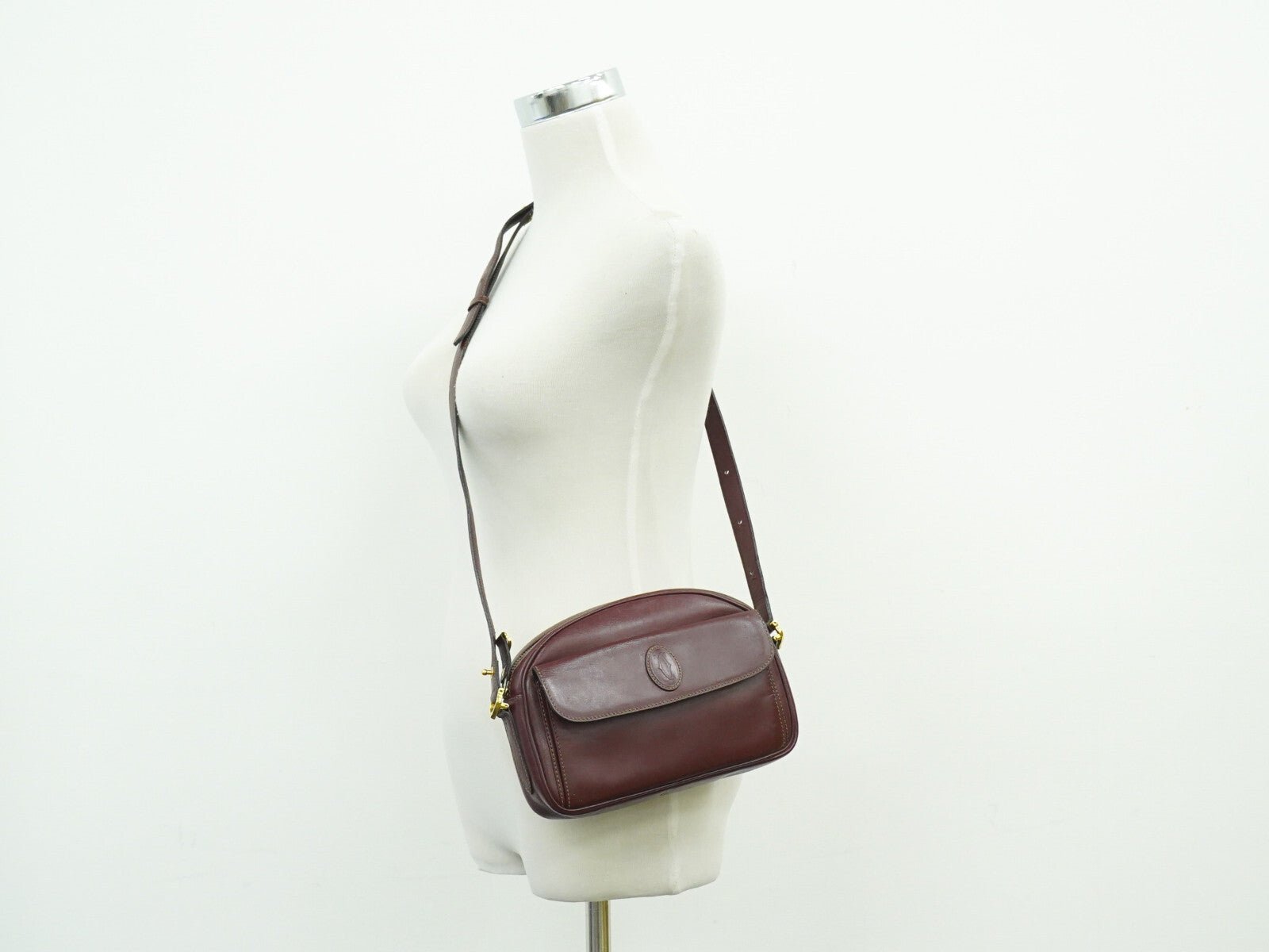 Cartier Must de Cartier Bordeaux in Pelle – Crossbody Vintage - Etoilux