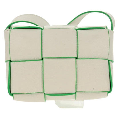 Bottega Veneta Cassette Mini Maxi Intrecciato Bianco/Verde – 12 cm - Etoilux