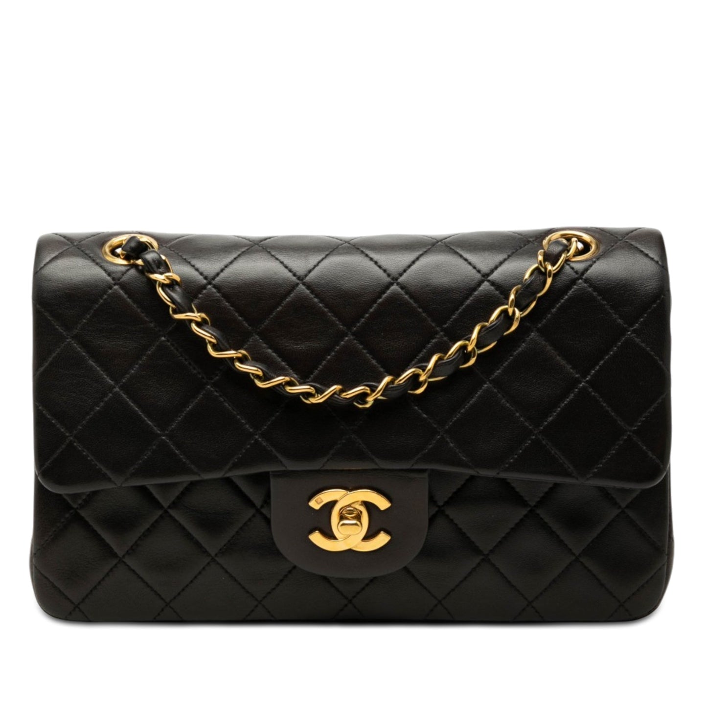 Chanel Classic Flap Small Nera Agnello Vintage 1991-1994 | Etoilux