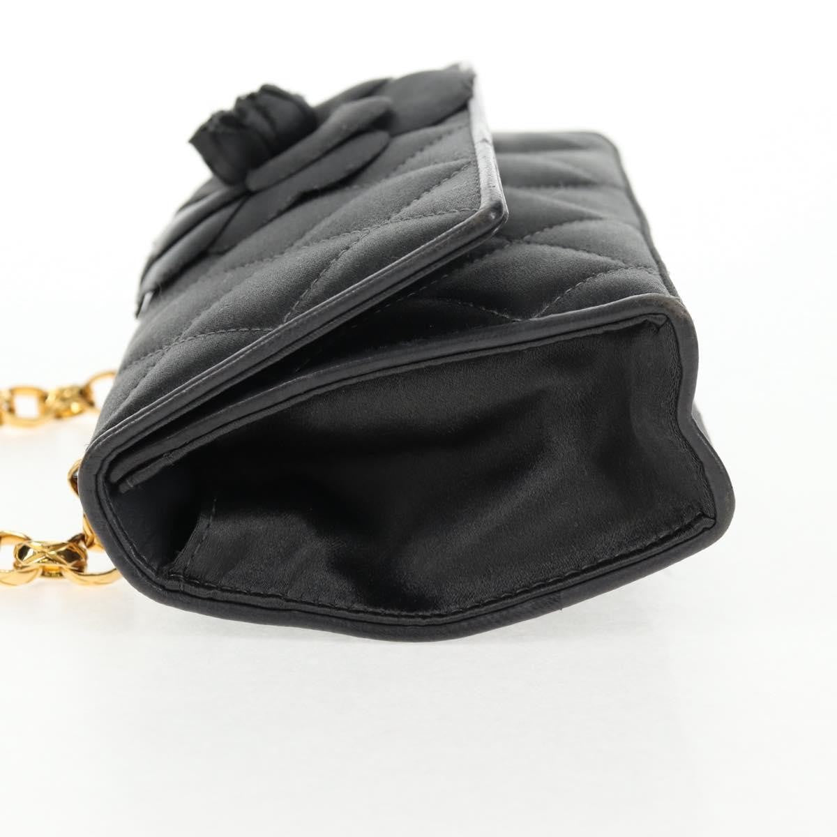 Chanel Mini Flap Bag Vintage Camellia Raso Nero – 15 cm - Etoilux