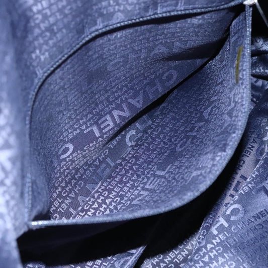 Chanel Vintage Tote Grande in Tela Stampata CC – Blu Navy - Etoilux