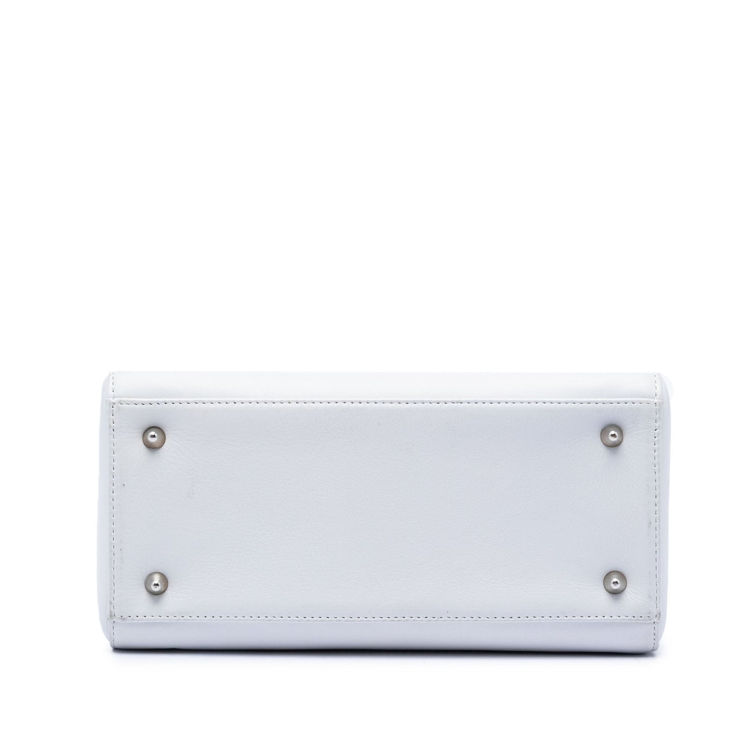 Christian Dior Lady Dior Medium Pelle di Vitello Bianca 2003 – 24 cm - Etoilux