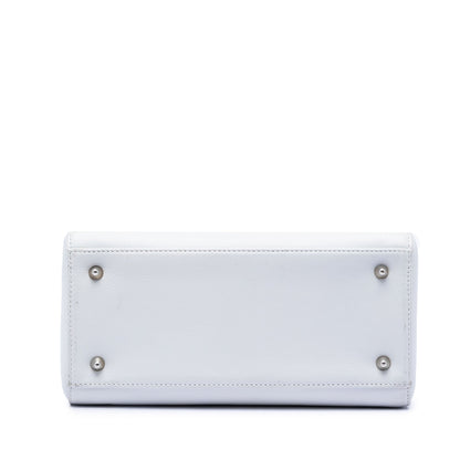 Christian Dior Lady Dior Medium Pelle di Vitello Bianca 2003 – 24 cm - Etoilux