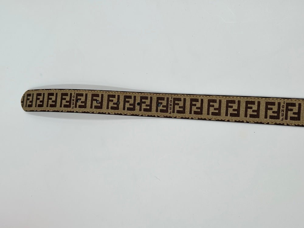 Cintura Fendi "Forever" in Tessuto FF - Fibbia Quadrata Gold - Etoilux