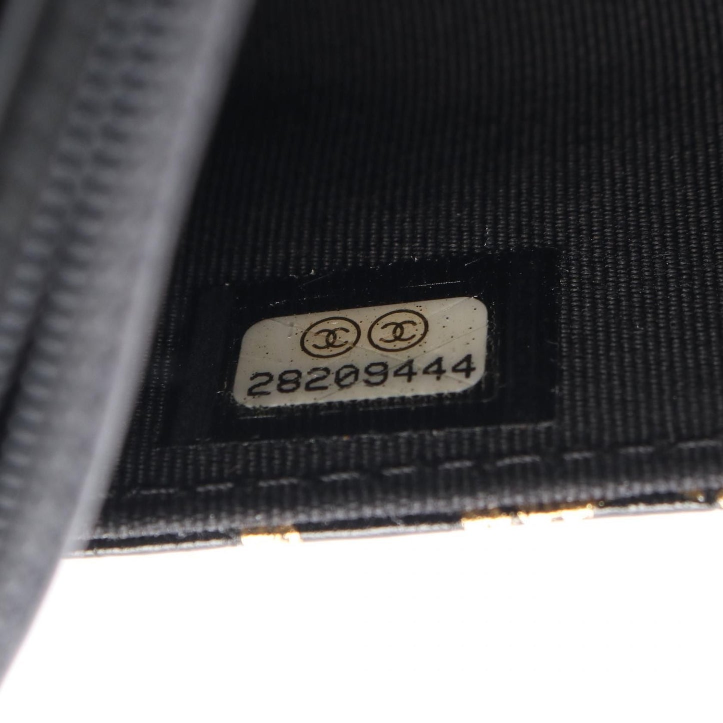 Chanel 2.55 Reissue WOC – Pelle Croco - Embossed Nera Graffiti Gold – 19 cm - Etoilux