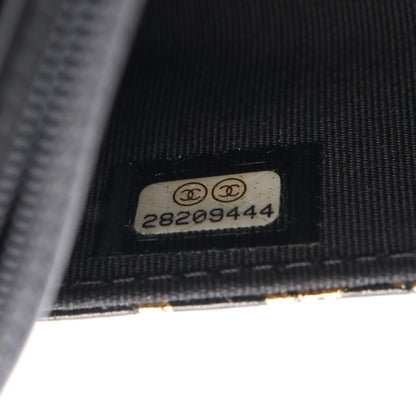 Chanel 2.55 Reissue WOC – Pelle Croco - Embossed Nera Graffiti Gold – 19 cm - Etoilux
