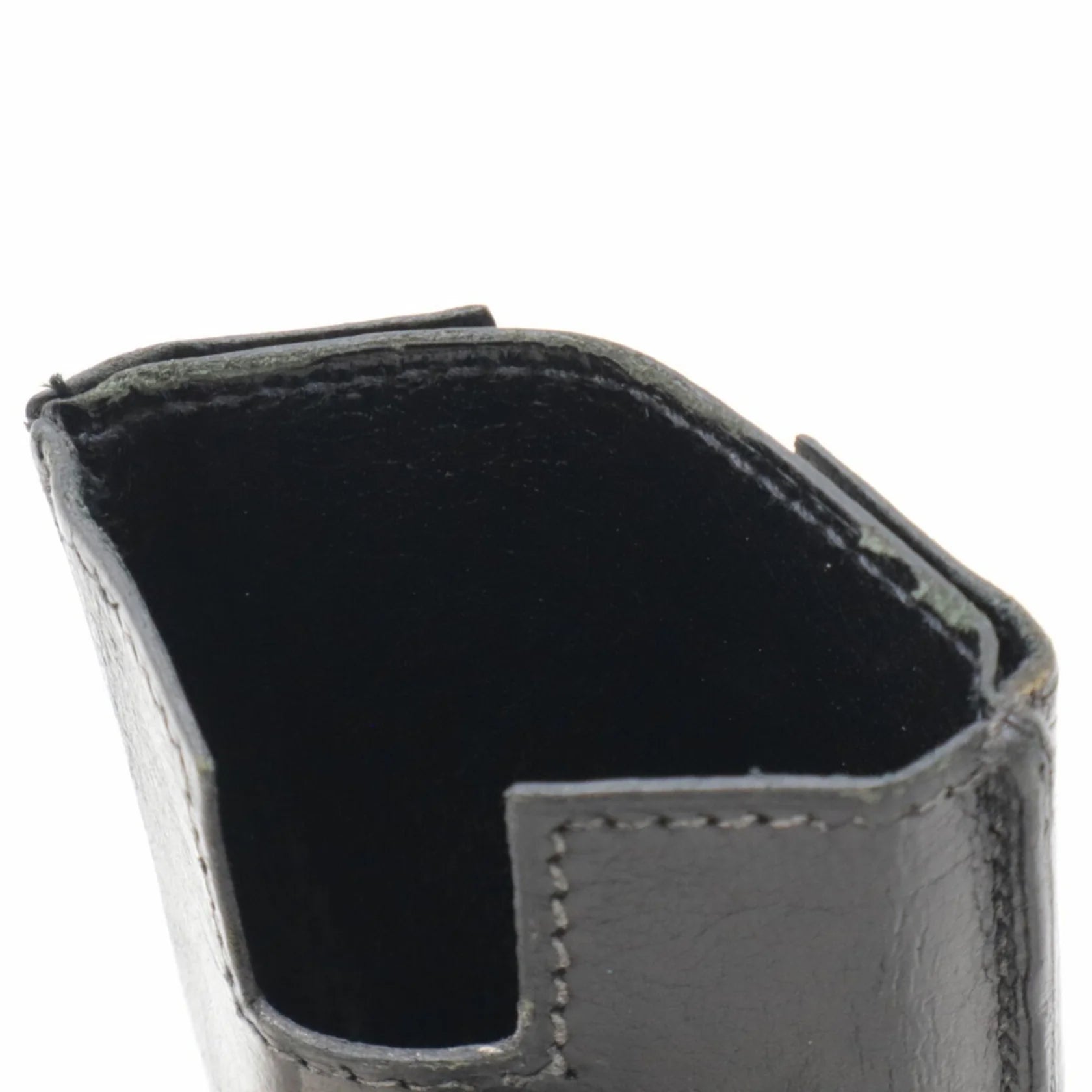 Hermes Porta carte di credito HERMES Rodring Porta carte di credito in pelle nera con timbro □F - Etoilux