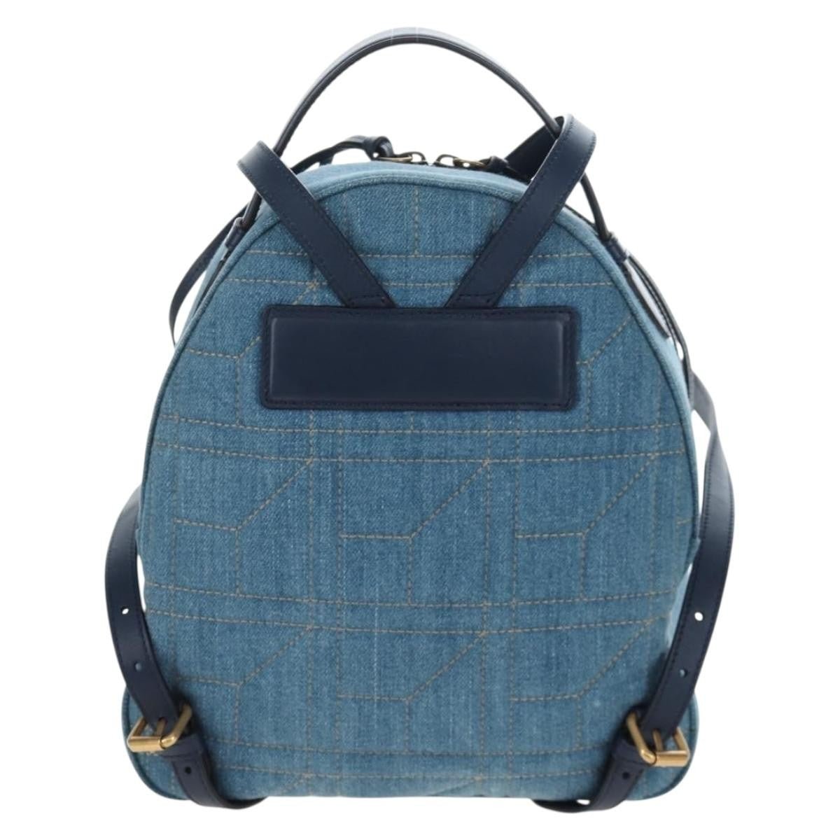 Gucci Zaino GG Marmont Pearly Small Denim Matelassé Blu – 24 cm - Etoilux