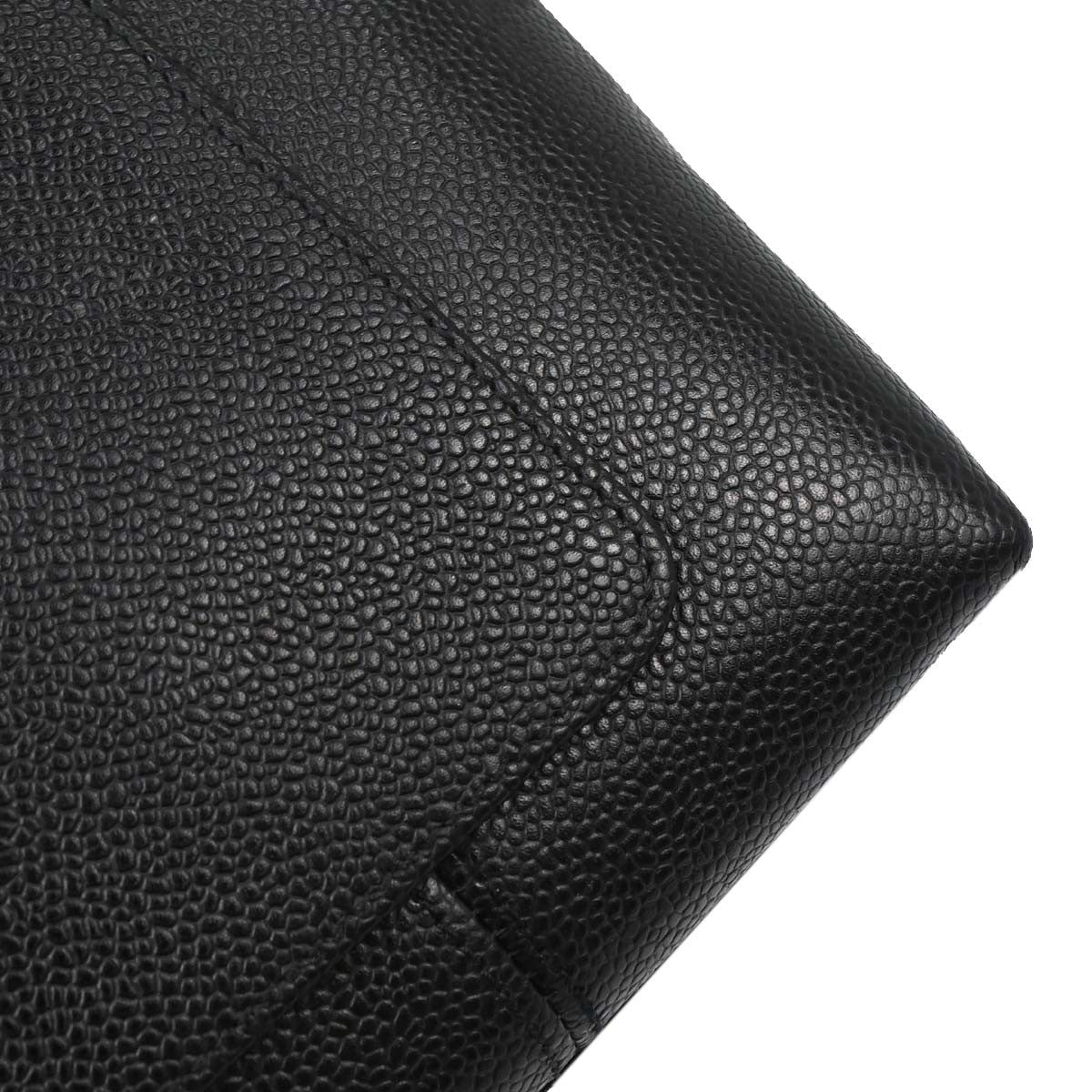 Chanel Mademoiselle Chain Shopping Bag Caviar Nero Hardware Argento – 28 cm - Etoilux