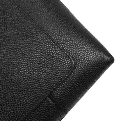 Chanel Mademoiselle Chain Shopping Bag Caviar Nero Hardware Argento – 28 cm - Etoilux