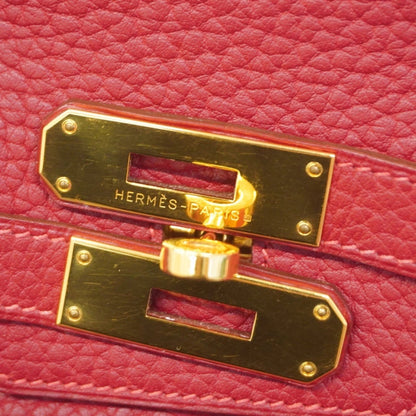 Hermès Birkin 35 in Pelle Togo Rouge Casaque – Oro - Etoilux