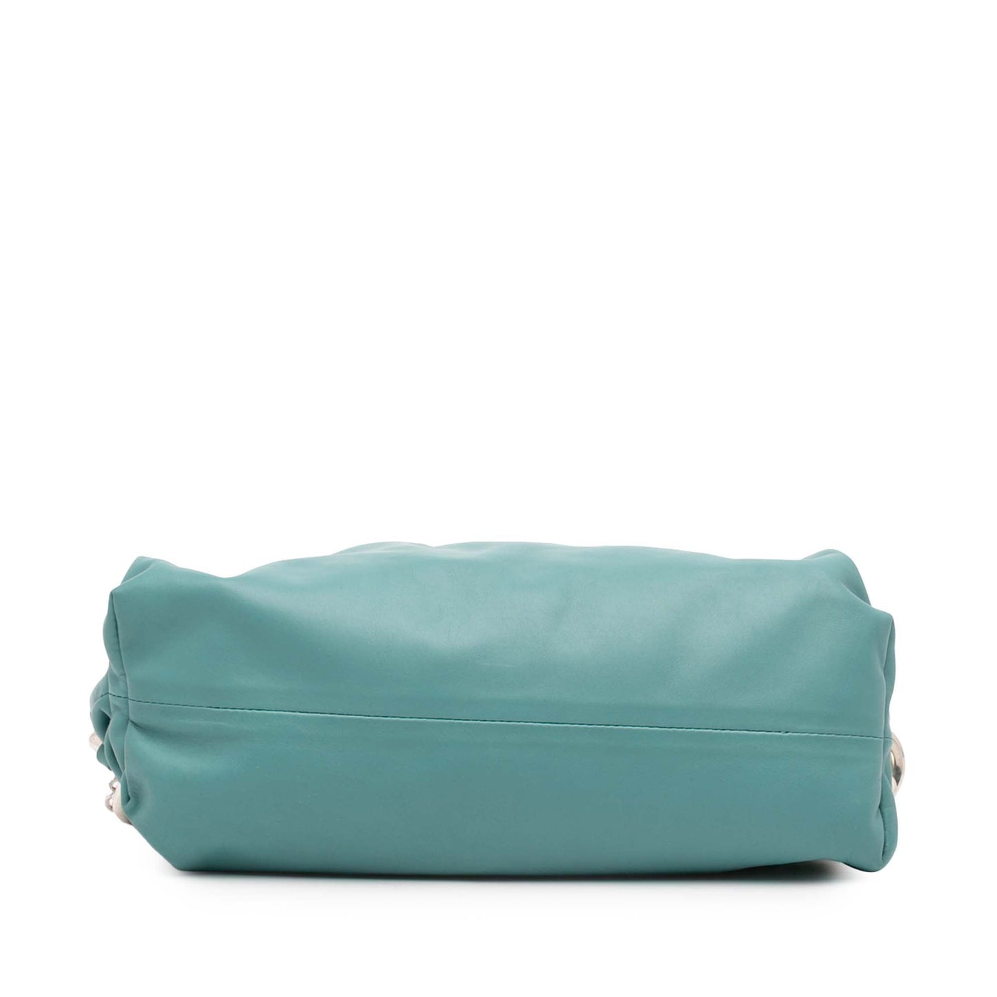 Bottega Veneta The Chain Pouch Pelle di Agnello Verde Acqua – 30 cm - Etoilux