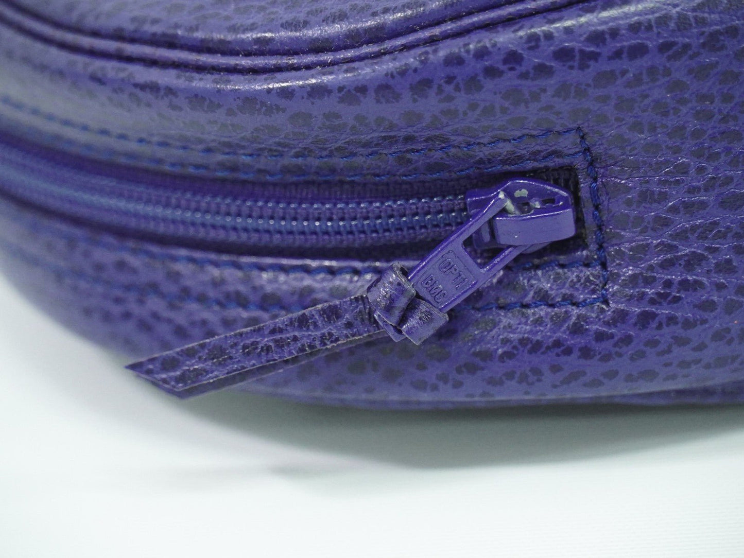 Christian Dior Vintage Zip Pochette in Pelle Blu - Etoilux