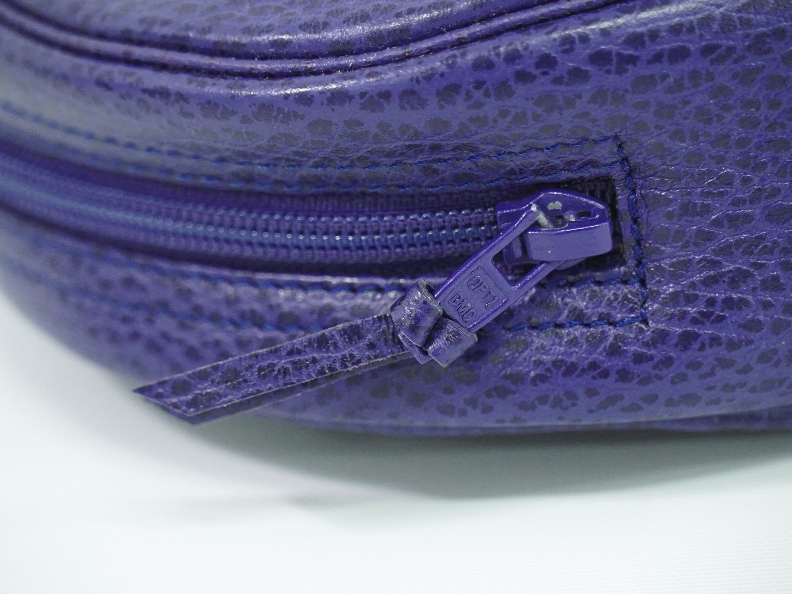 Christian Dior Vintage Zip Pochette in Pelle Blu - Etoilux