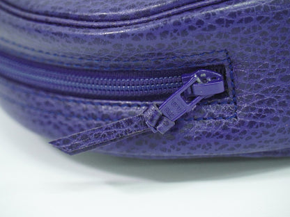 Christian Dior Vintage Zip Pochette in Pelle Blu - Etoilux