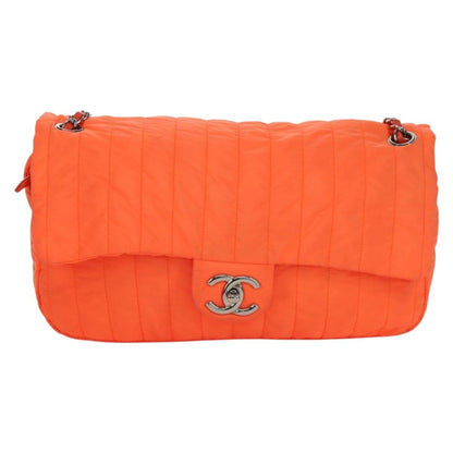 Chanel Coco Cocoon Flap Nylon Arancio Neon – Hardware Argento – 29 cm - Etoilux