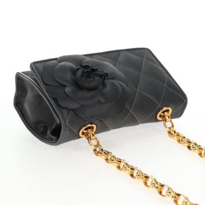 Chanel Mini Flap Bag Vintage Camellia Raso Nero – 15 cm - Etoilux