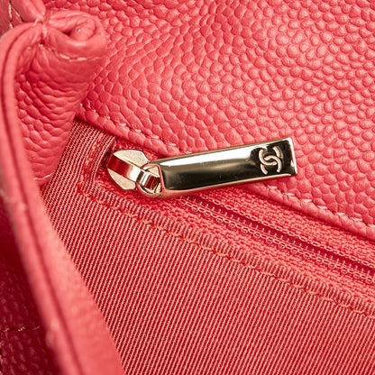 Chanel Small Flap Bag Caviar Rosa Hardware Gold 2019 – 20 cm (manico + tracolla) - Etoilux