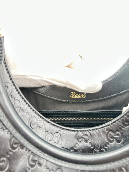 Gucci Jackie Medium in pelle Guccissima nera – 2000s - Etoilux