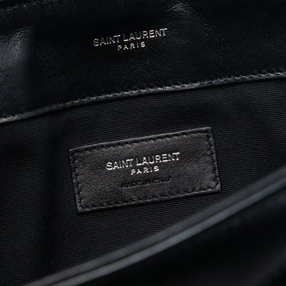 Saint Laurent Pochette LouLou Matelassé – Nero / Argento - Etoilux