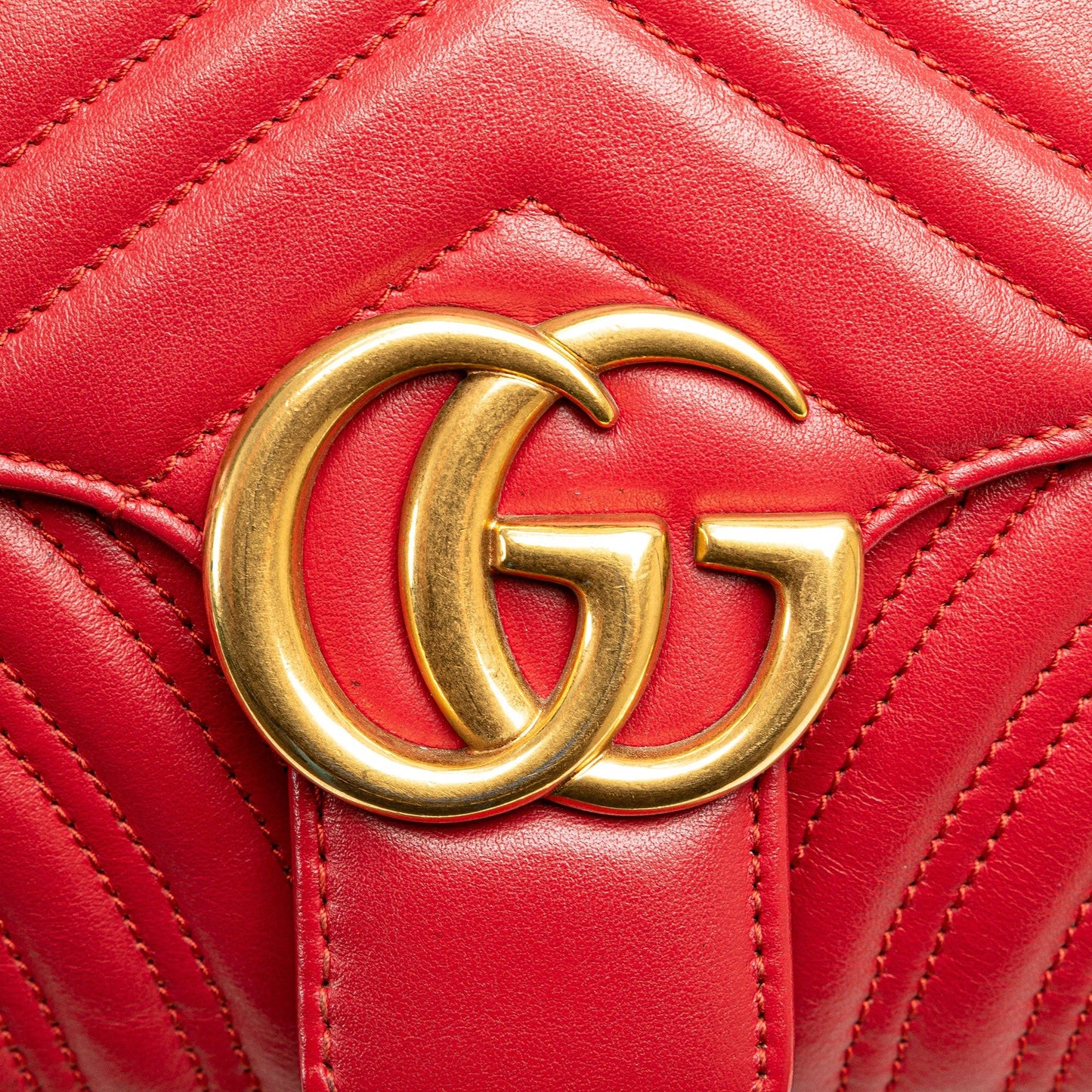 Gucci GG Marmont Small – Pelle Matelassé Rossa - Etoilux