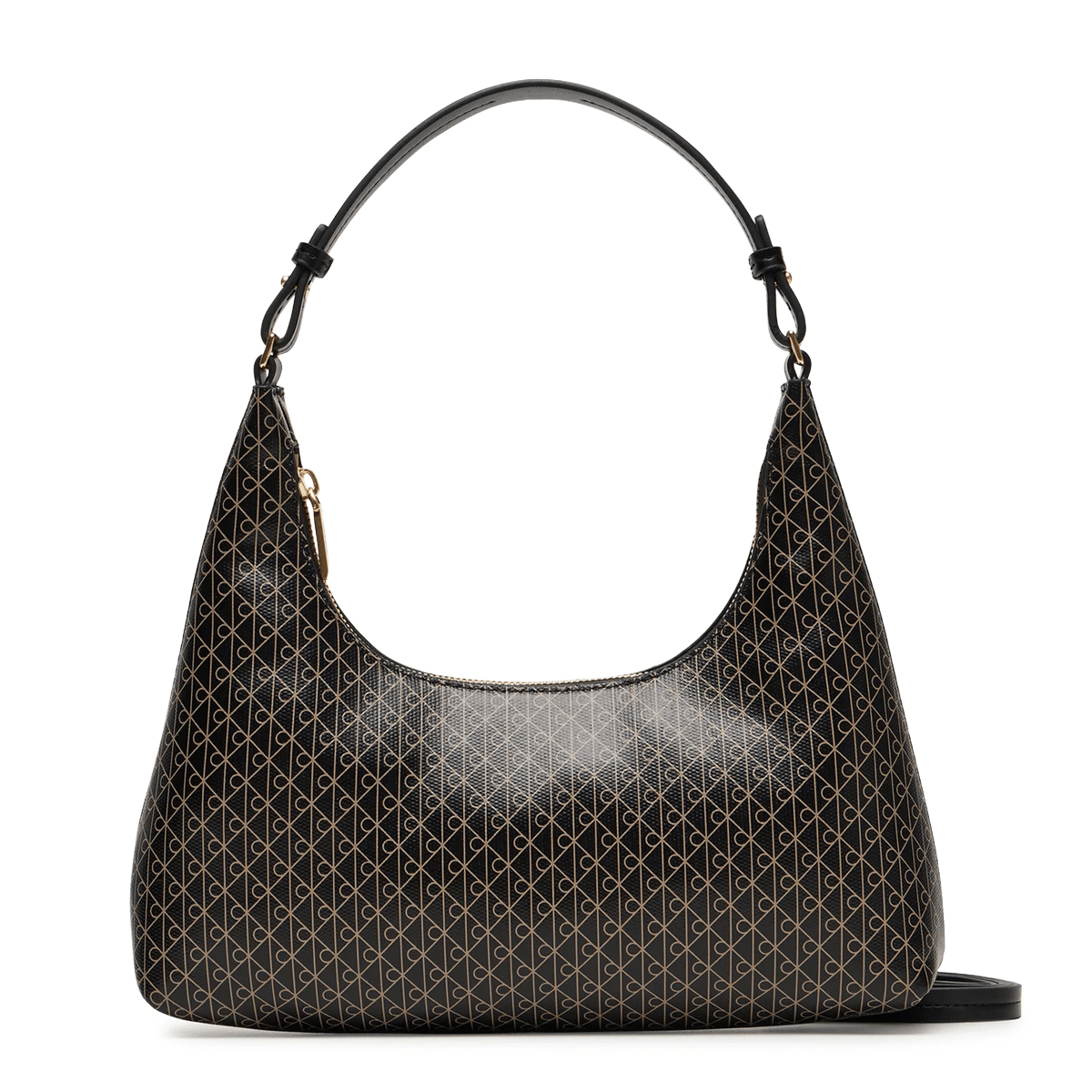 Calvin Klein Borsa a Spalla Logo Pattern – Nero/Oro - Etoilux