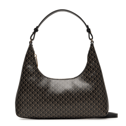 Calvin Klein Borsa a Spalla Logo Pattern – Nero/Oro - Etoilux