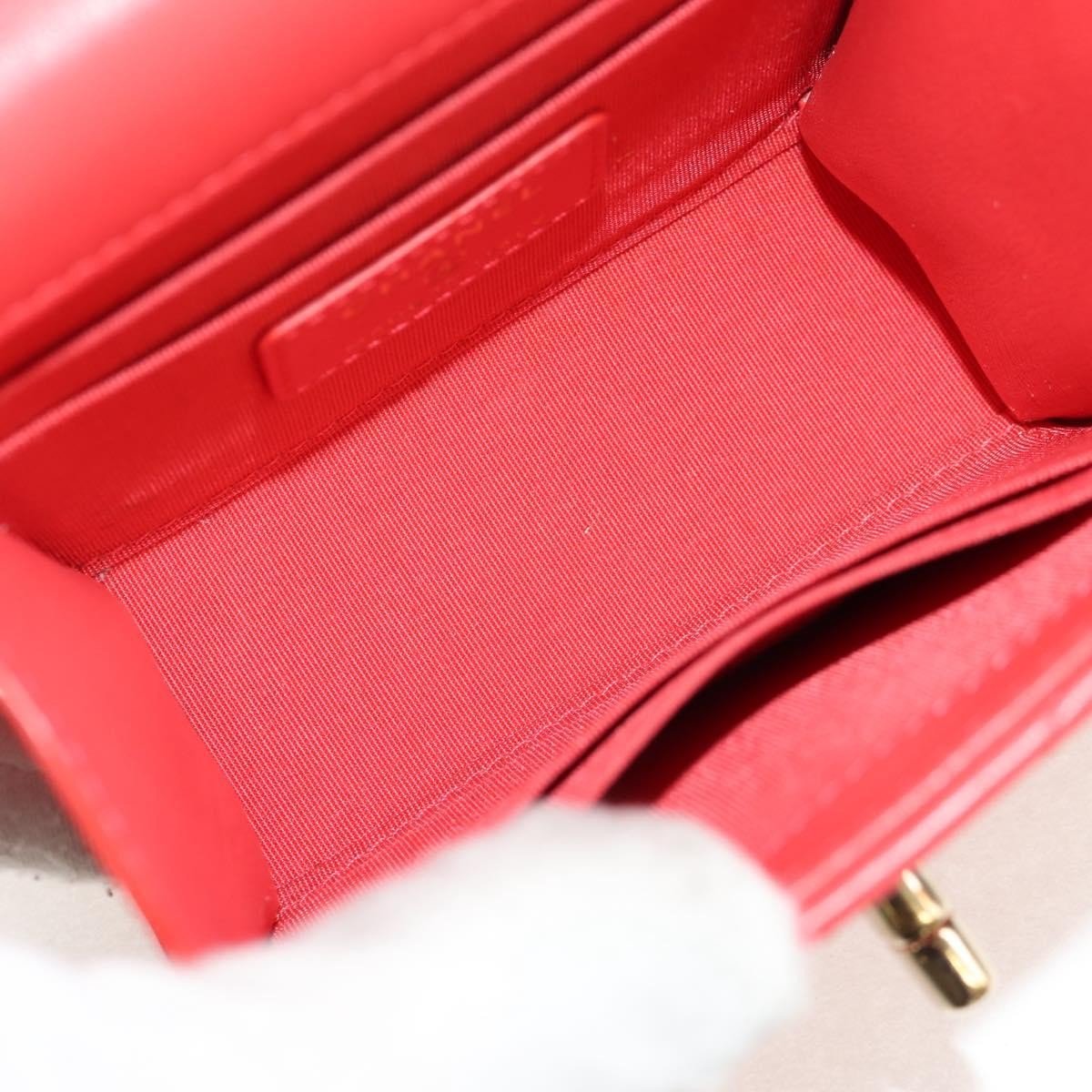 Chanel Trendy CC Small Flap Bag Pelle di Agnello Rossa Hardware Dorato - Etoilux