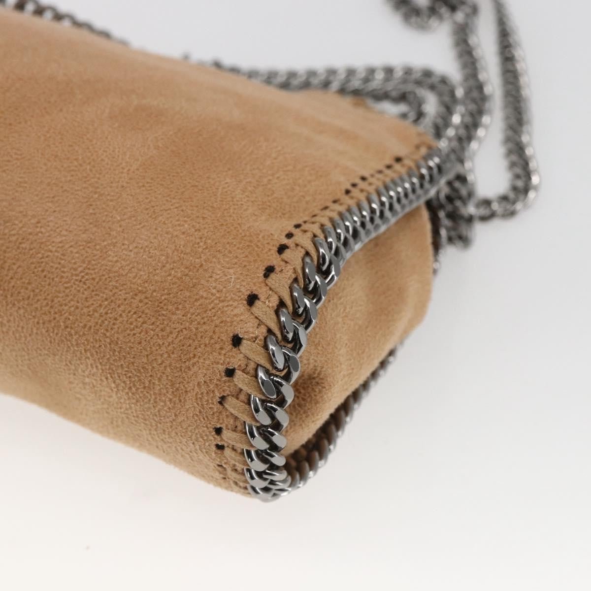 Stella McCartney Falabella Fold Over Shaggy Tiny – Beige / 18 cm - Etoilux