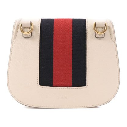 GUCCI Cowhide Leather Totem Butterfly Shoulder Bag Beige - Etoilux