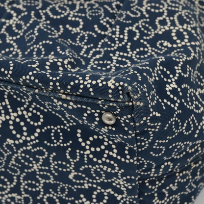 Chanel Vintage Tote Grande in Tela Stampata CC – Blu Navy - Etoilux