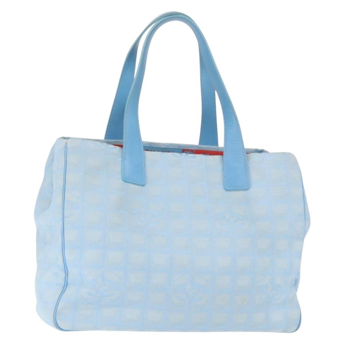 Chanel Travel Line Tote Media in Nylon – Blu Cielo - Etoilux