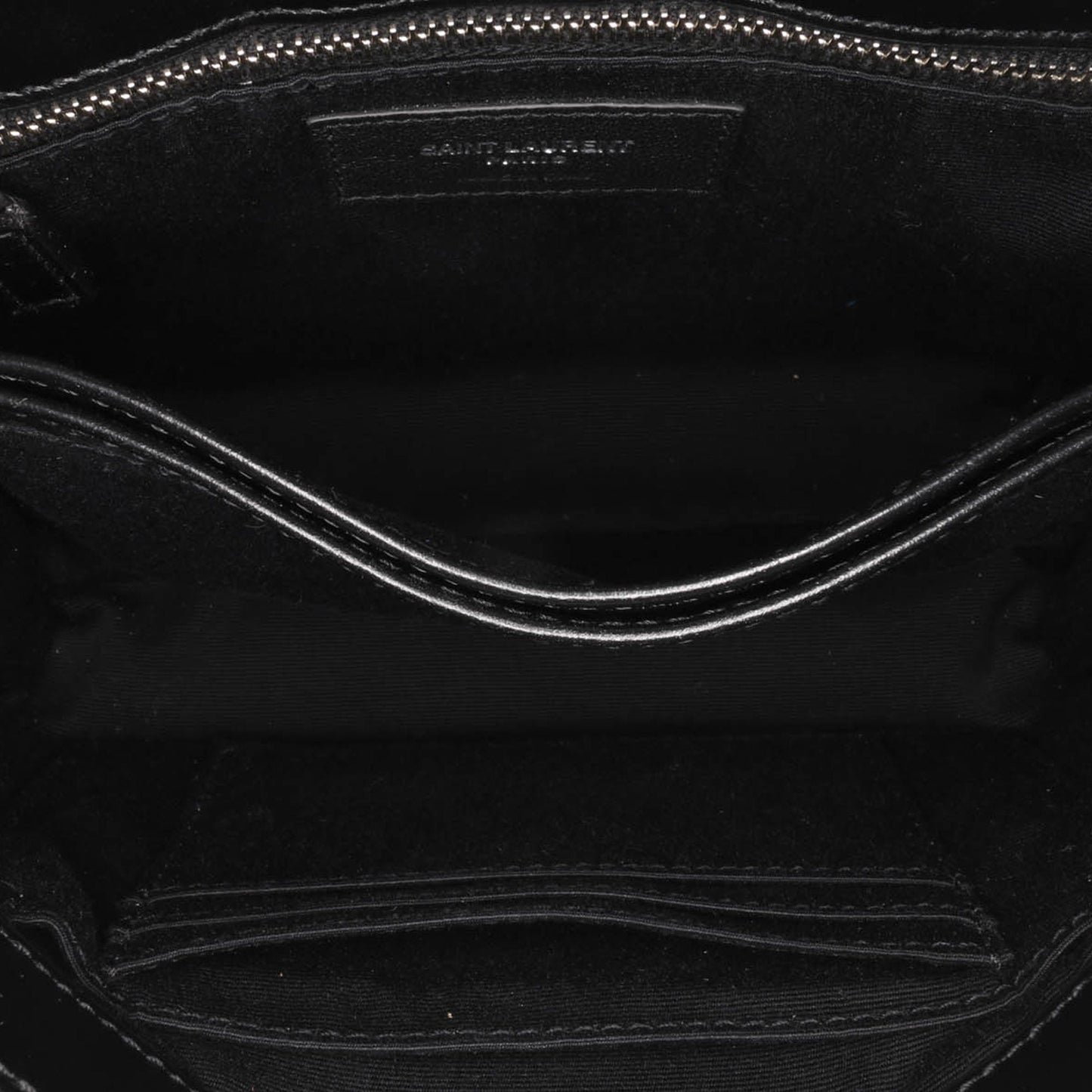 Saint Laurent Loulou Toy in Cotone Bandana Nero con Dettagli in Rafia – 2018 - Etoilux