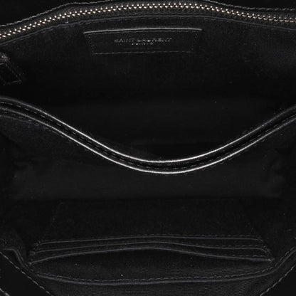 Saint Laurent Loulou Toy in Cotone Bandana Nero con Dettagli in Rafia – 2018 - Etoilux