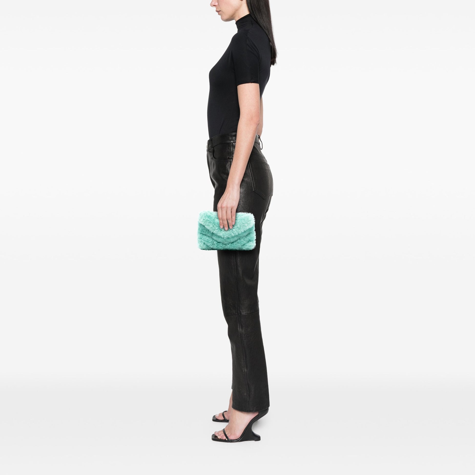 Saint Laurent – Pochette LouLou Imbottita in Montone Verde – 2021 - Etoilux