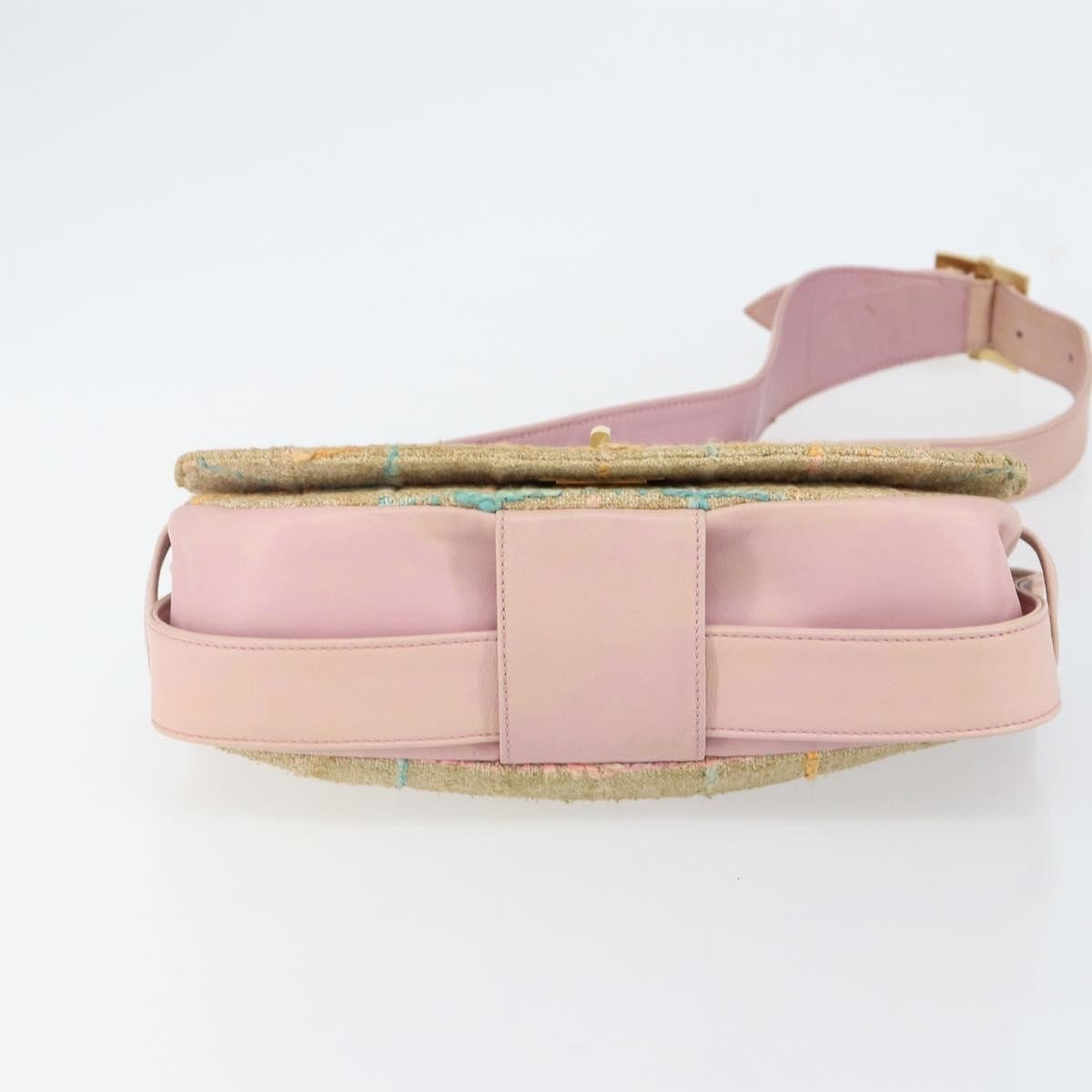 Chanel Chocolate Bar 2.55 in Tweed Multicolore – Beige/Rosa - Etoilux