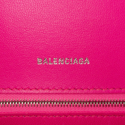 Balenciaga Hourglass Small Top Handle Pelle di Vitello Rosa Acceso 2020 – 23 cm - Etoilux
