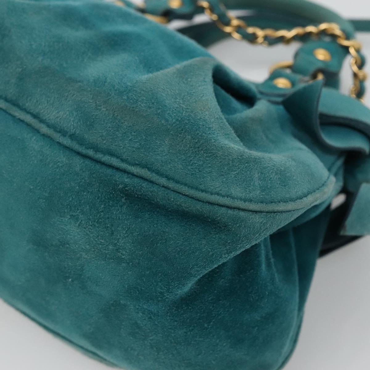 Miu Miu – Borsa a tracolla in pelle scamosciata blu - Etoilux