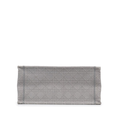 Christian Dior Book Tote Media Cannage Ricamata – Grigio - Etoilux