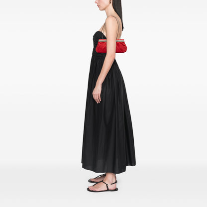 Valentino Garavani Pochette in Raso Rosso – Cornice Perle e Cristalli | Con Sacchetto - Etoilux