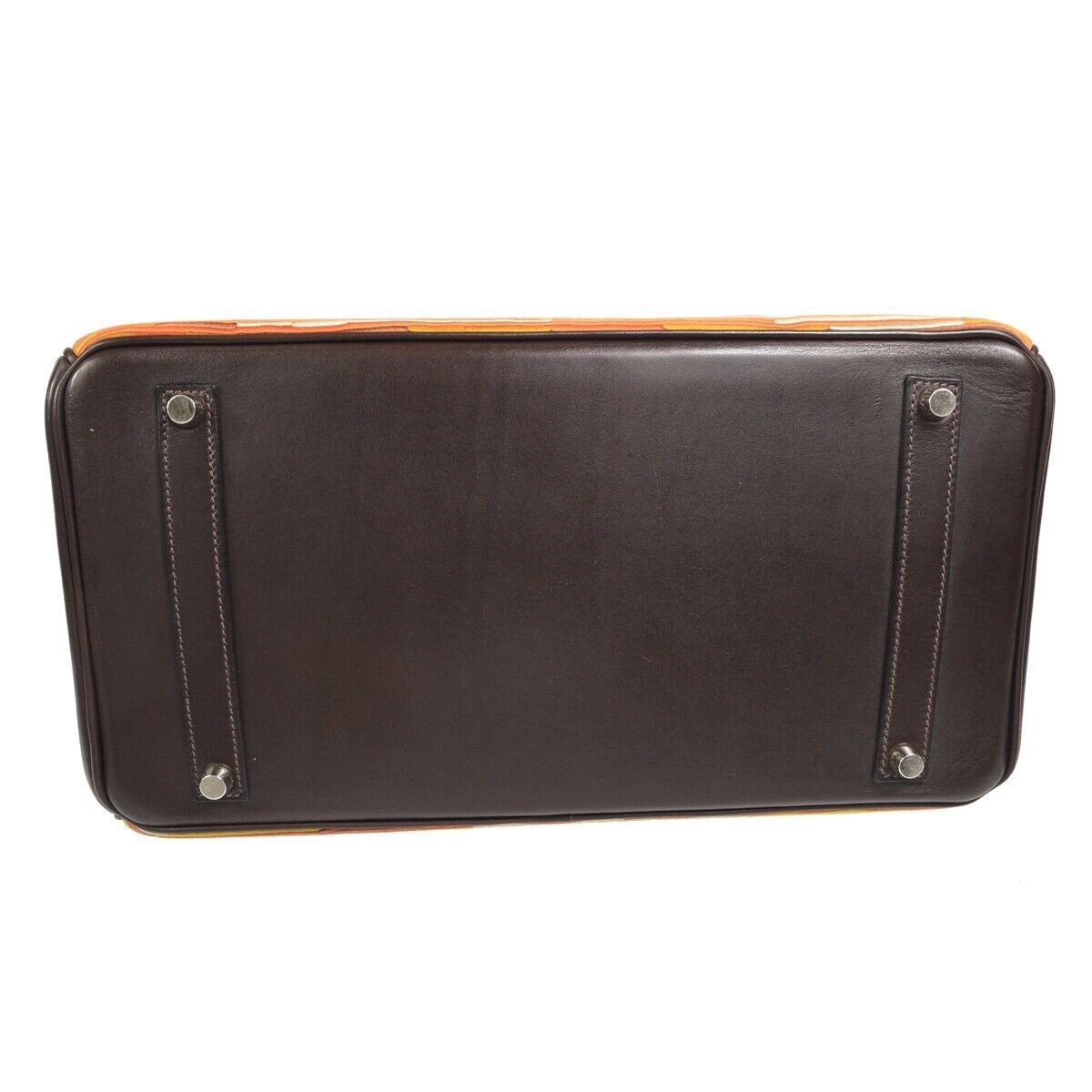 Hermès – Birkin 35 in Pelle Marrone con Inserti Tressé Multicolor - Etoilux