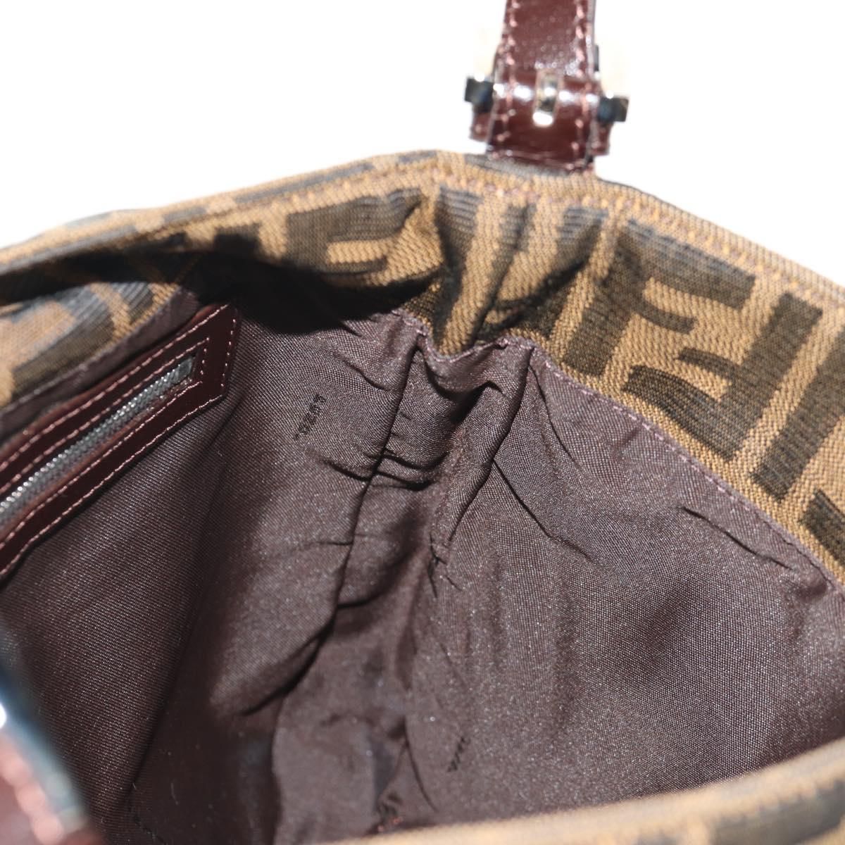 Fendi Mamma Baguette Zucca Canvas Marrone Nero – Shoulder Bag Vintage Iconica - Etoilux