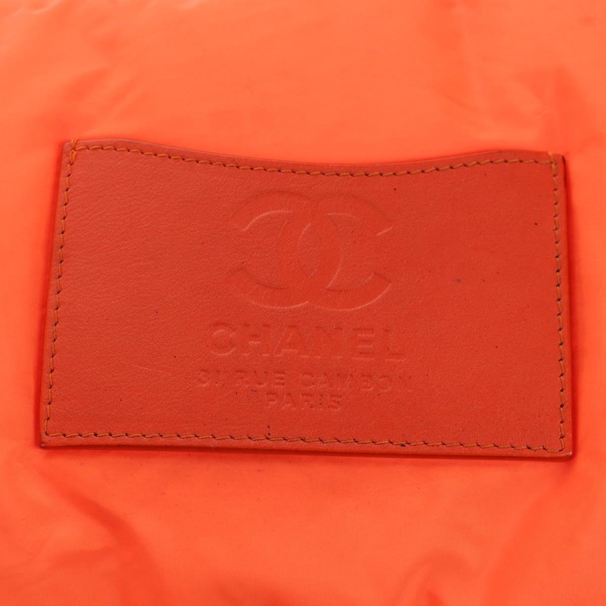 Chanel Coco Cocoon Flap Nylon Arancio Neon – Hardware Argento – 29 cm - Etoilux