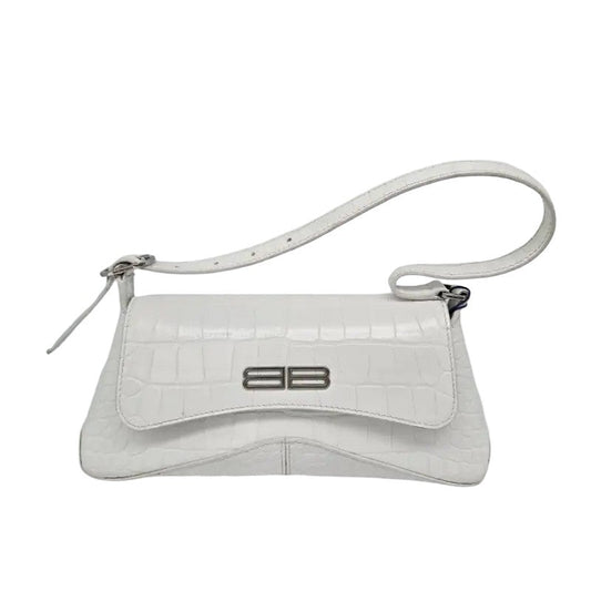 Balenciaga XX Flap Street Small – Pelle stampa cocco bianca - Etoilux
