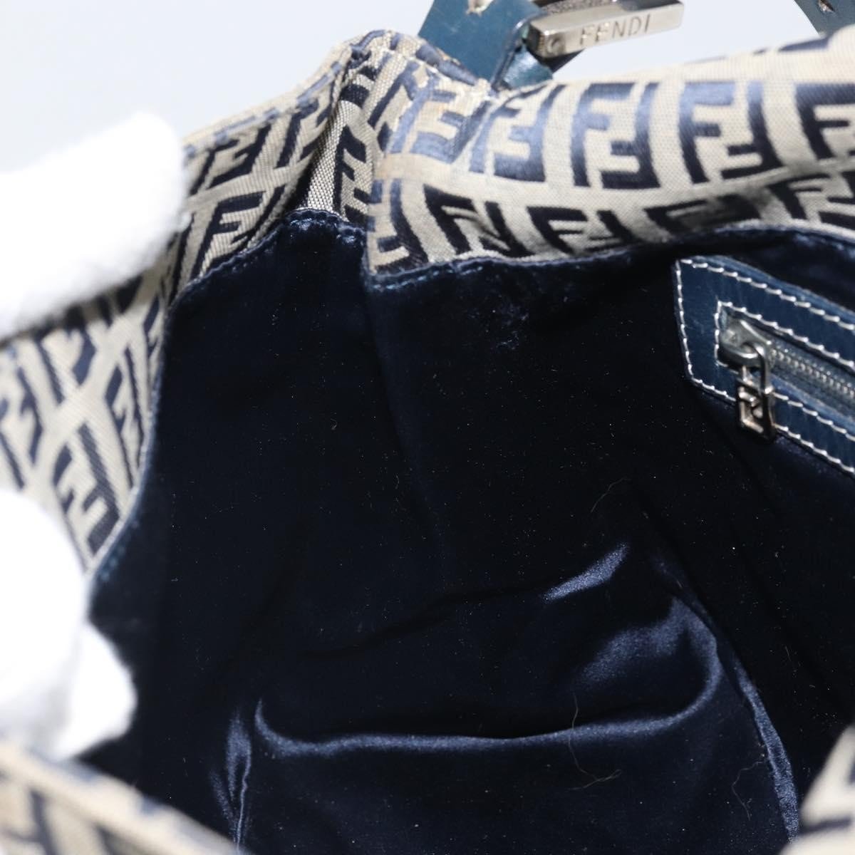 Fendi Mamma Baguette Zucchino Canvas Navy – 28 cm - Etoilux