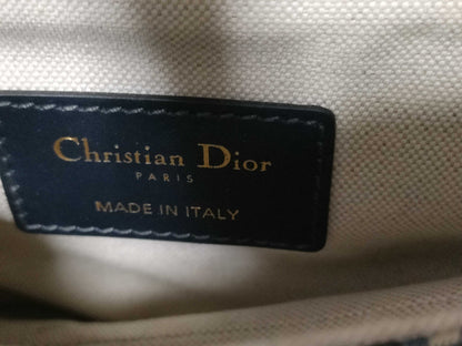 Christian Dior Saddle Medium – Tela Oblique Blu, Hardware Oro, con Tracolla Ricamata - Etoilux