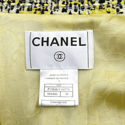 Chanel Giacca Monopetto Tweed Gialla – Collezione 2006 – Taglia 38 - Etoilux