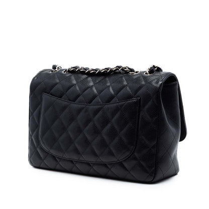 Chanel Classic Flap Jumbo Pelle Caviar Nera 2009 - 2010 – 30 cm - Etoilux