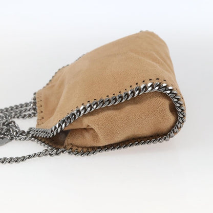 Stella McCartney Falabella Fold Over Shaggy Tiny – Beige / 18 cm - Etoilux