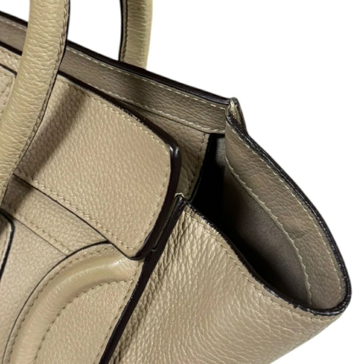 Céline Luggage Micro Tote – Pelle Beige - Etoilux